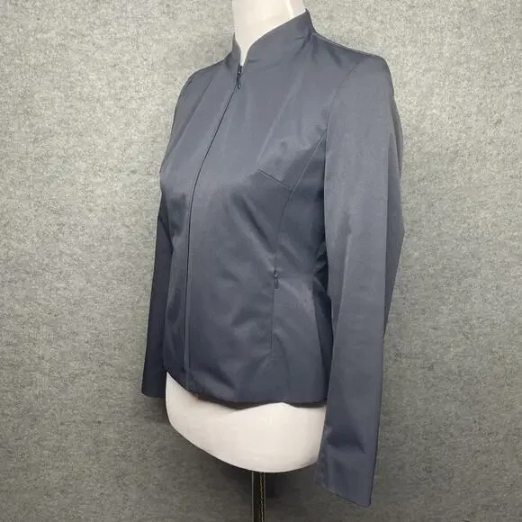 INC International Concepts Womens 2P Gray 2 pc Pant Suit Full Zip Jacket Career - Picture 13 of 13